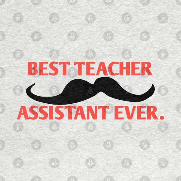 Best teacher assistant ever, Gift for male teacher assistant with mustache by BlackMeme94